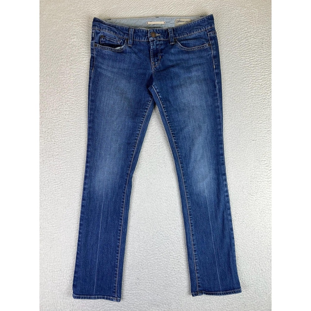 Gap Womens Low Rise Straight Leg Jeans 29‎ Dark Wash Stretch Denim 624052-00-1